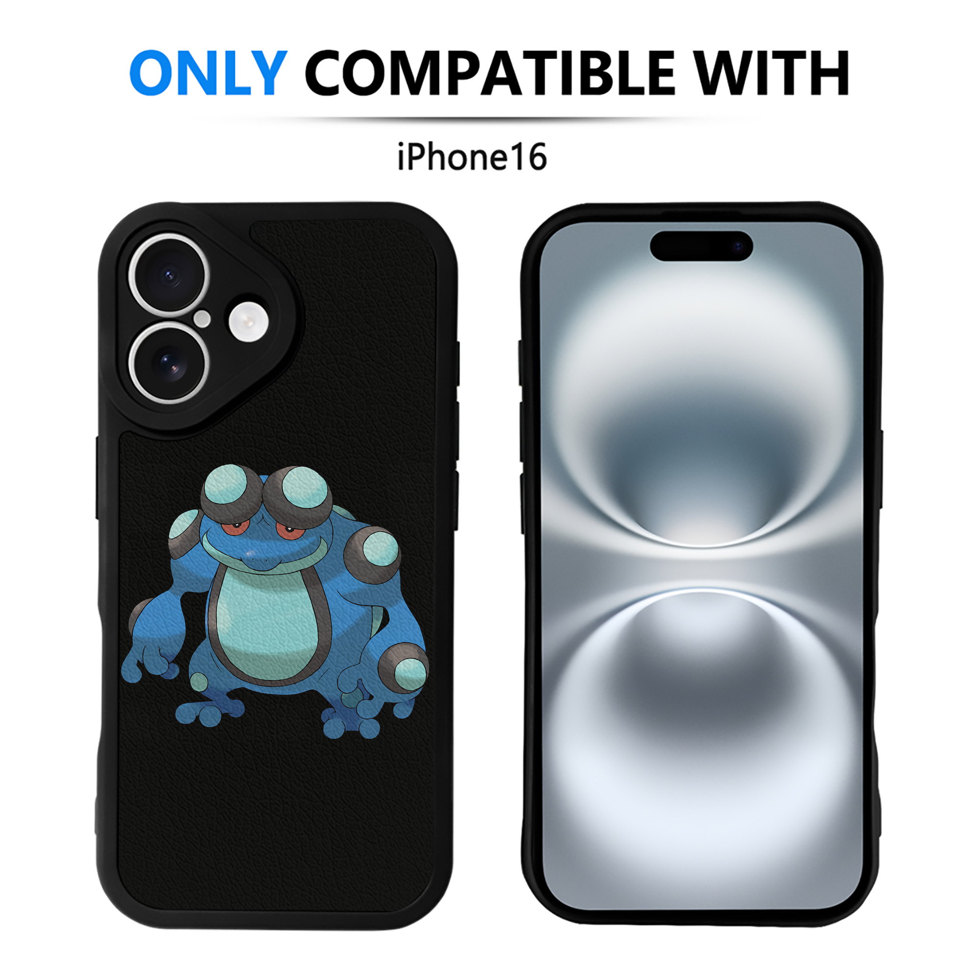 （画像用） ポケットモンスター Pokémon 【iPhone 16シリーズ対応】シリコンスマホケース（レザー調） 材質：シリコン